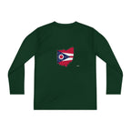Ohio Flag Youth Long Sleeve Tee — Youngstown Text Graphic - 314 Originals