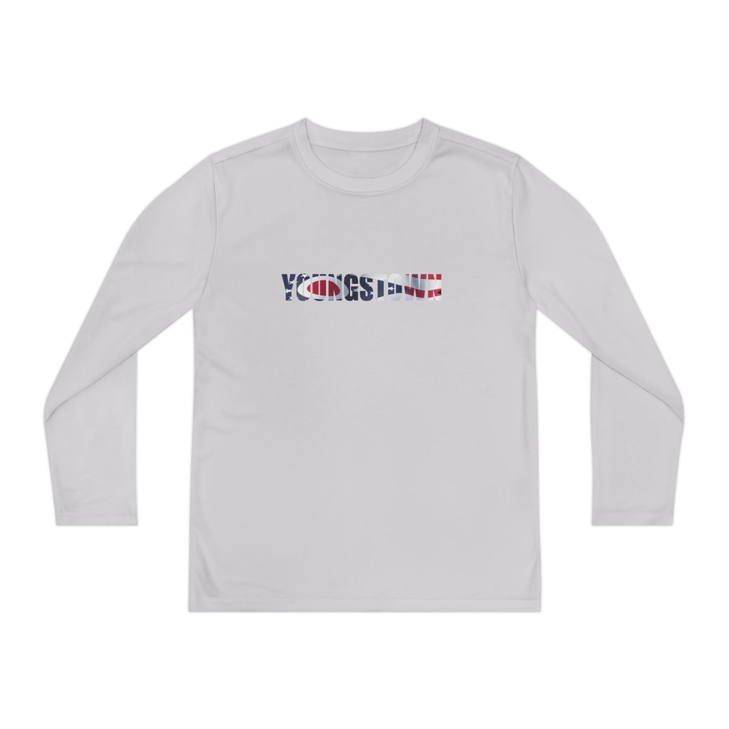 Ohio Flag Youth Long Sleeve Tee — Youngstown Text Graphic - 314 Originals