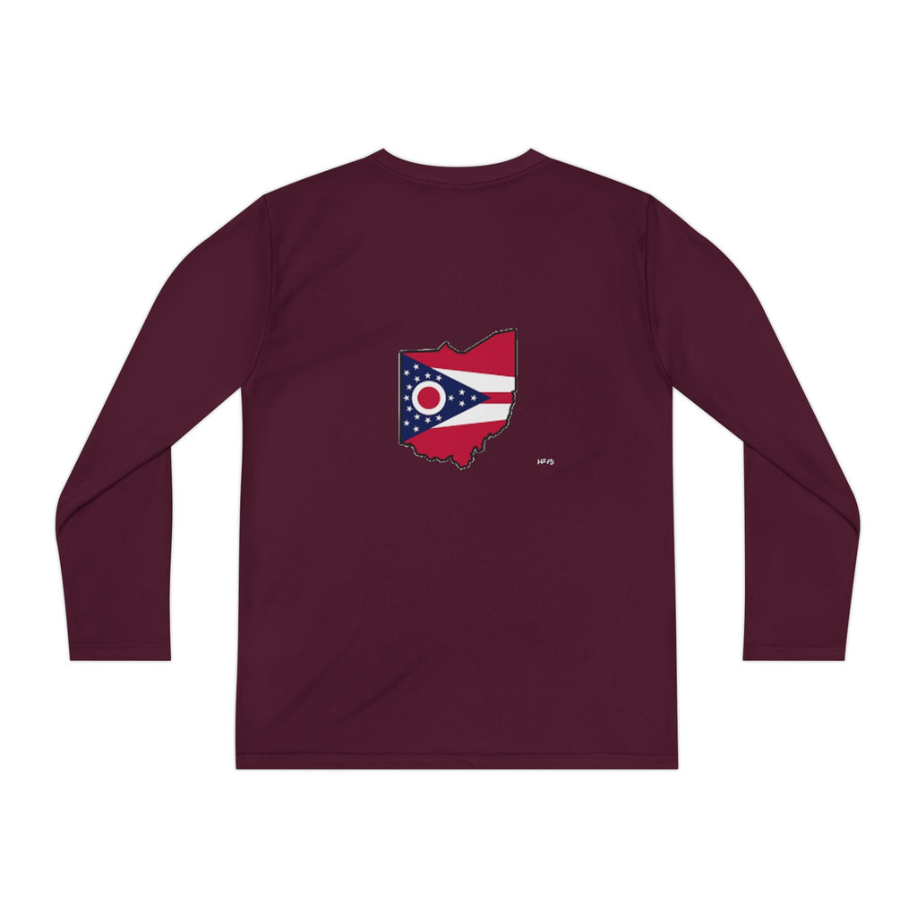 Ohio Flag Youth Long Sleeve Tee — Youngstown Text Graphic - 314 Originals