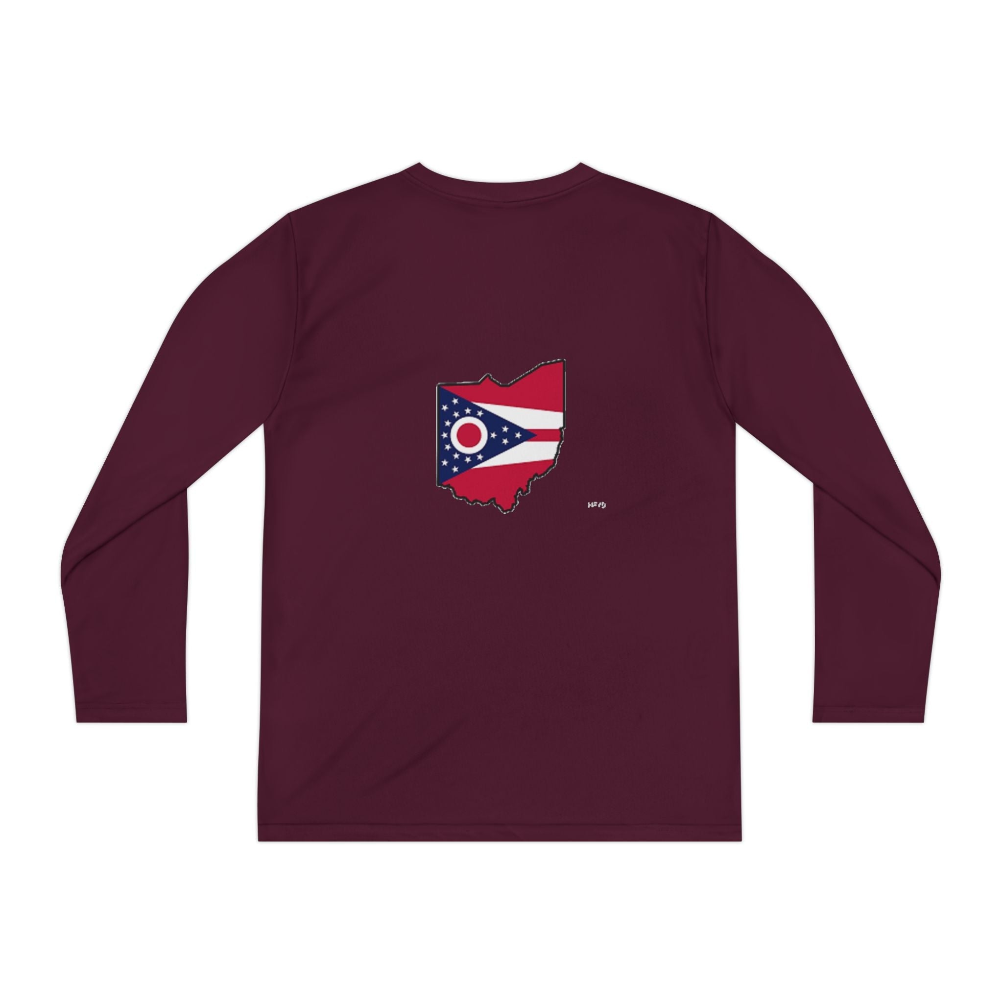 Ohio Flag Youth Long Sleeve Tee — Youngstown Text Graphic - 314 Originals