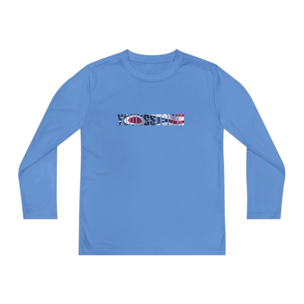 Ohio Flag Youth Long Sleeve Tee — Youngstown Text Graphic - 314 Originals