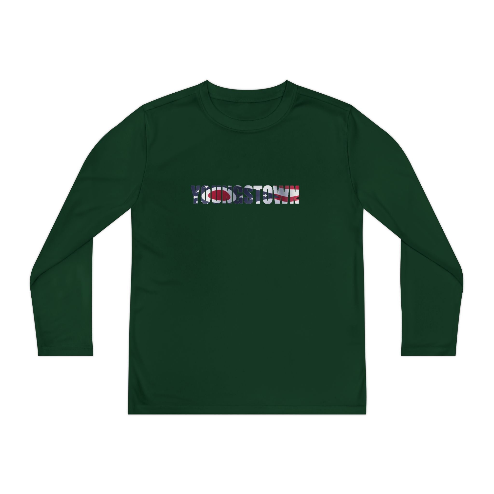 Ohio Flag Youth Long Sleeve Tee — Youngstown Text Graphic - 314 Originals