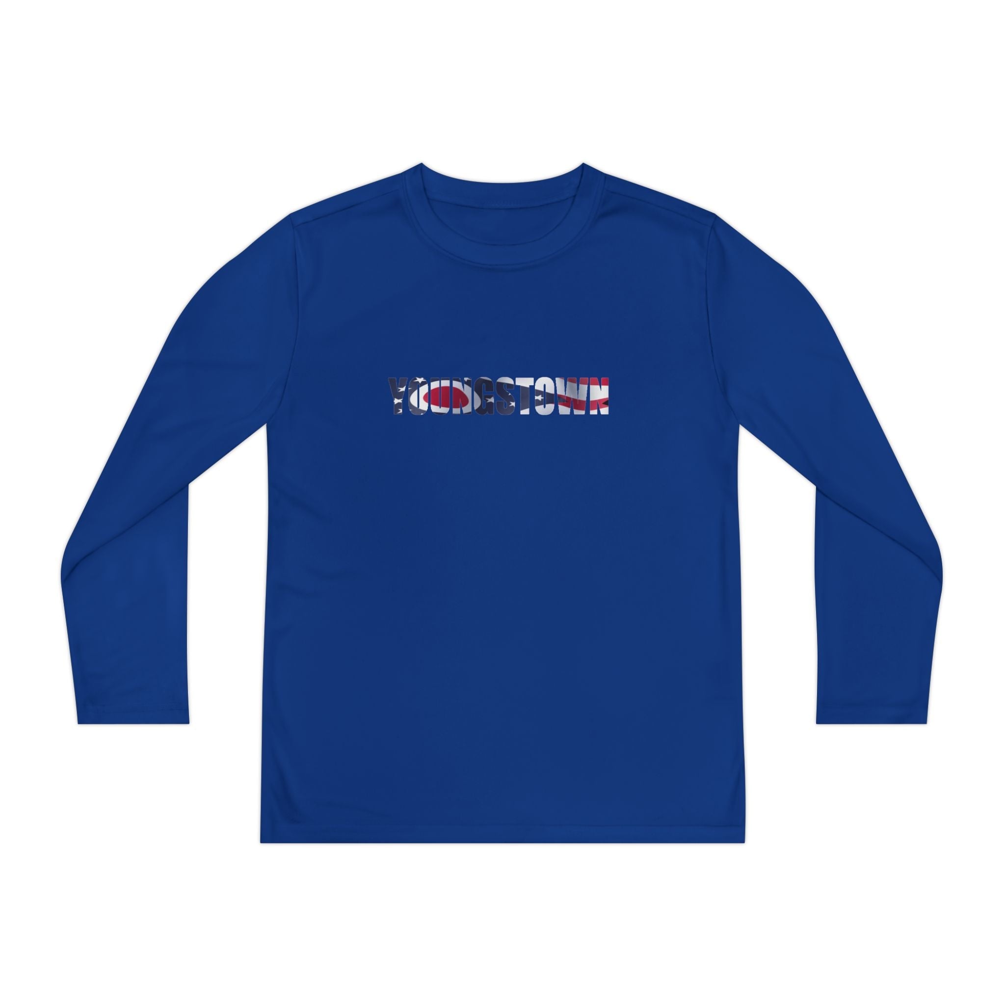Ohio Flag Youth Long Sleeve Tee — Youngstown Text Graphic - 314 Originals