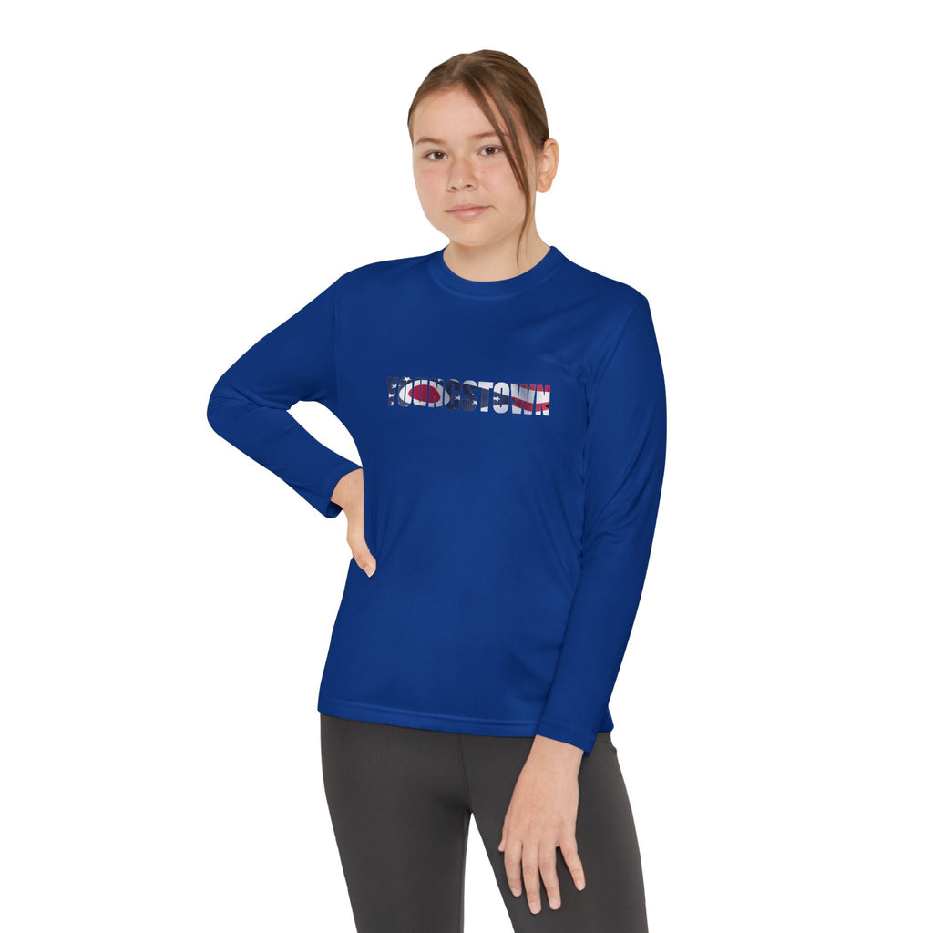 Ohio Flag Youth Long Sleeve Tee — Youngstown Text Graphic - 314 Originals