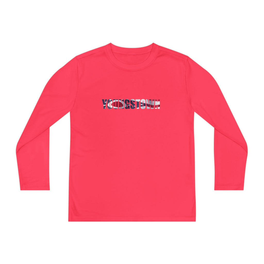 Ohio Flag Youth Long Sleeve Tee — Youngstown Text Graphic - 314 Originals