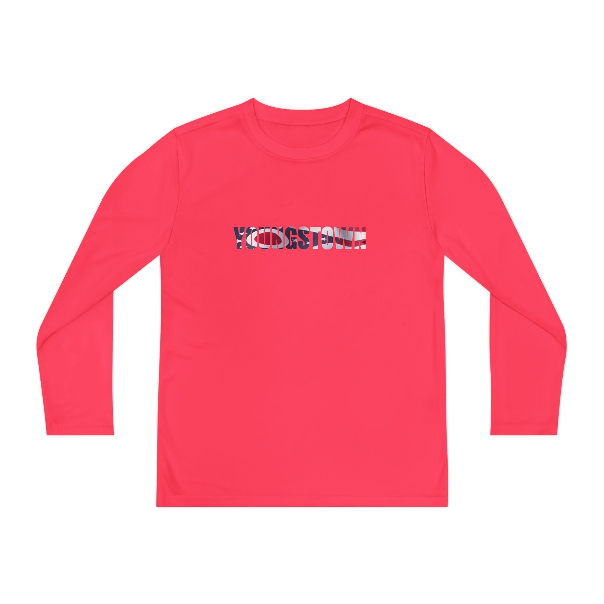 Ohio Flag Youth Long Sleeve Tee — Youngstown Text Graphic - 314 Originals