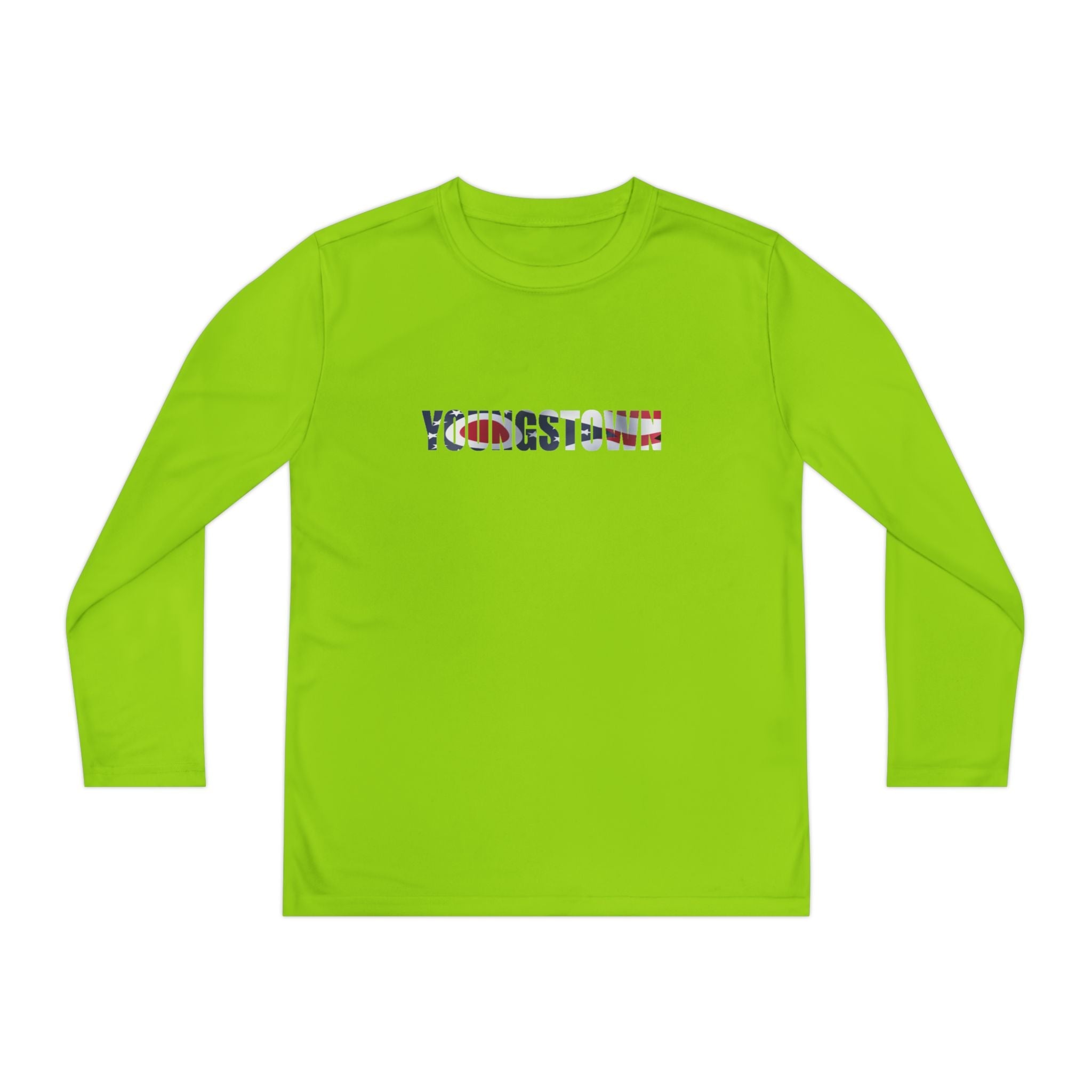 Ohio Flag Youth Long Sleeve Tee — Youngstown Text Graphic - 314 Originals