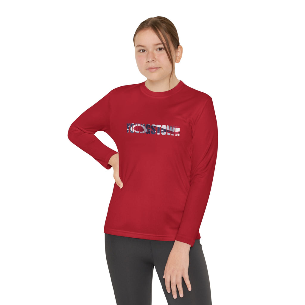 Ohio Flag Youth Long Sleeve Tee — Youngstown Text Graphic - 314 Originals