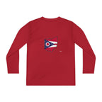 Ohio Flag Youth Long Sleeve Tee — Youngstown Text Graphic - 314 Originals