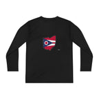 Ohio Flag Youth Long Sleeve Tee — Youngstown Text Graphic - 314 Originals