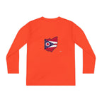 Ohio Flag Youth Long Sleeve Tee — Youngstown Text Graphic - 314 Originals