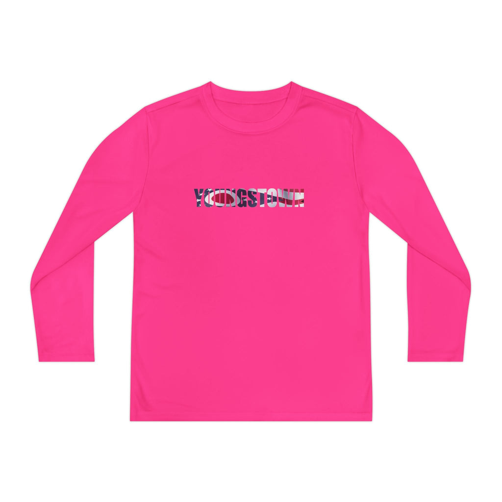 Ohio Flag Youth Long Sleeve Tee — Youngstown Text Graphic - 314 Originals