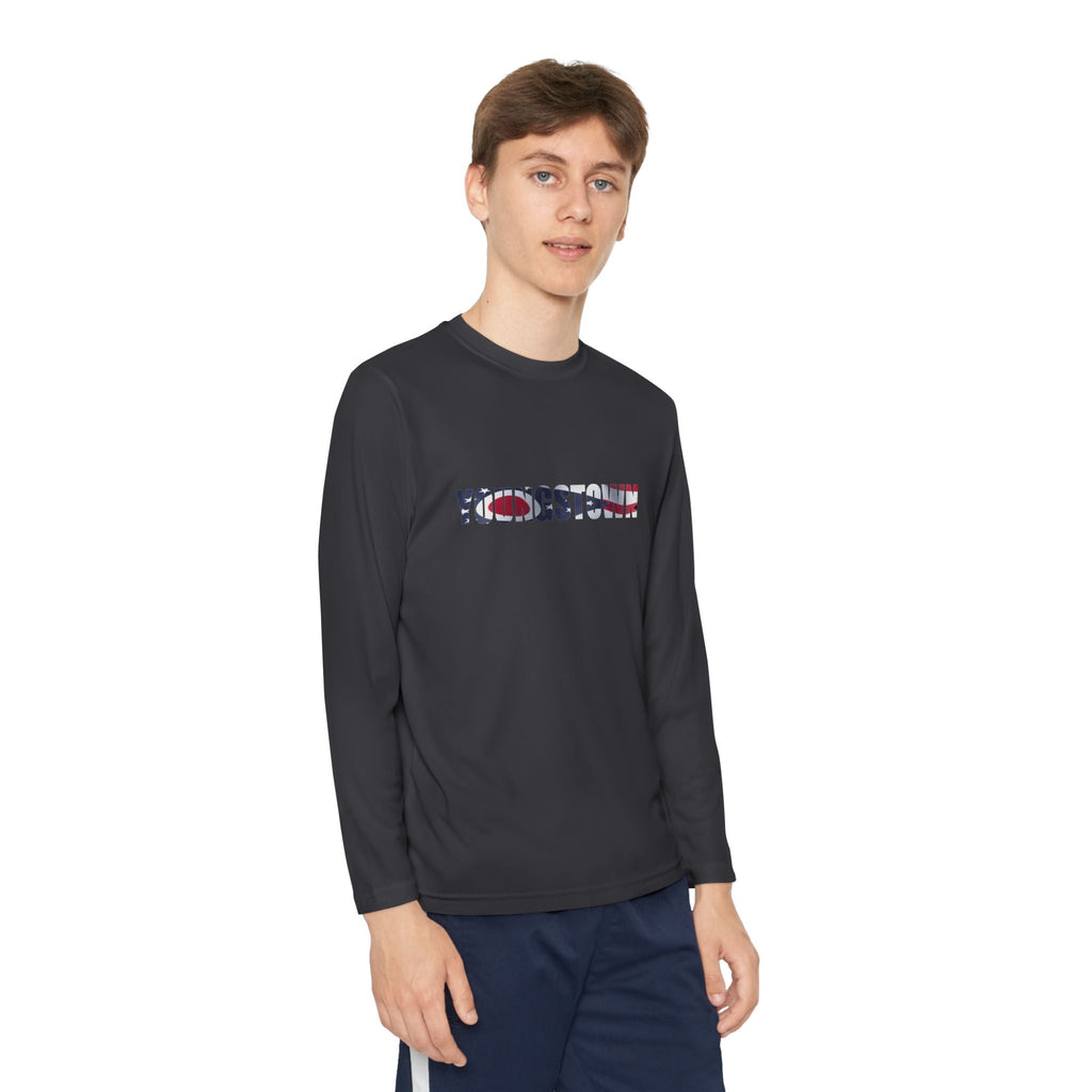Ohio Flag Youth Long Sleeve Tee — Youngstown Text Graphic - 314 Originals