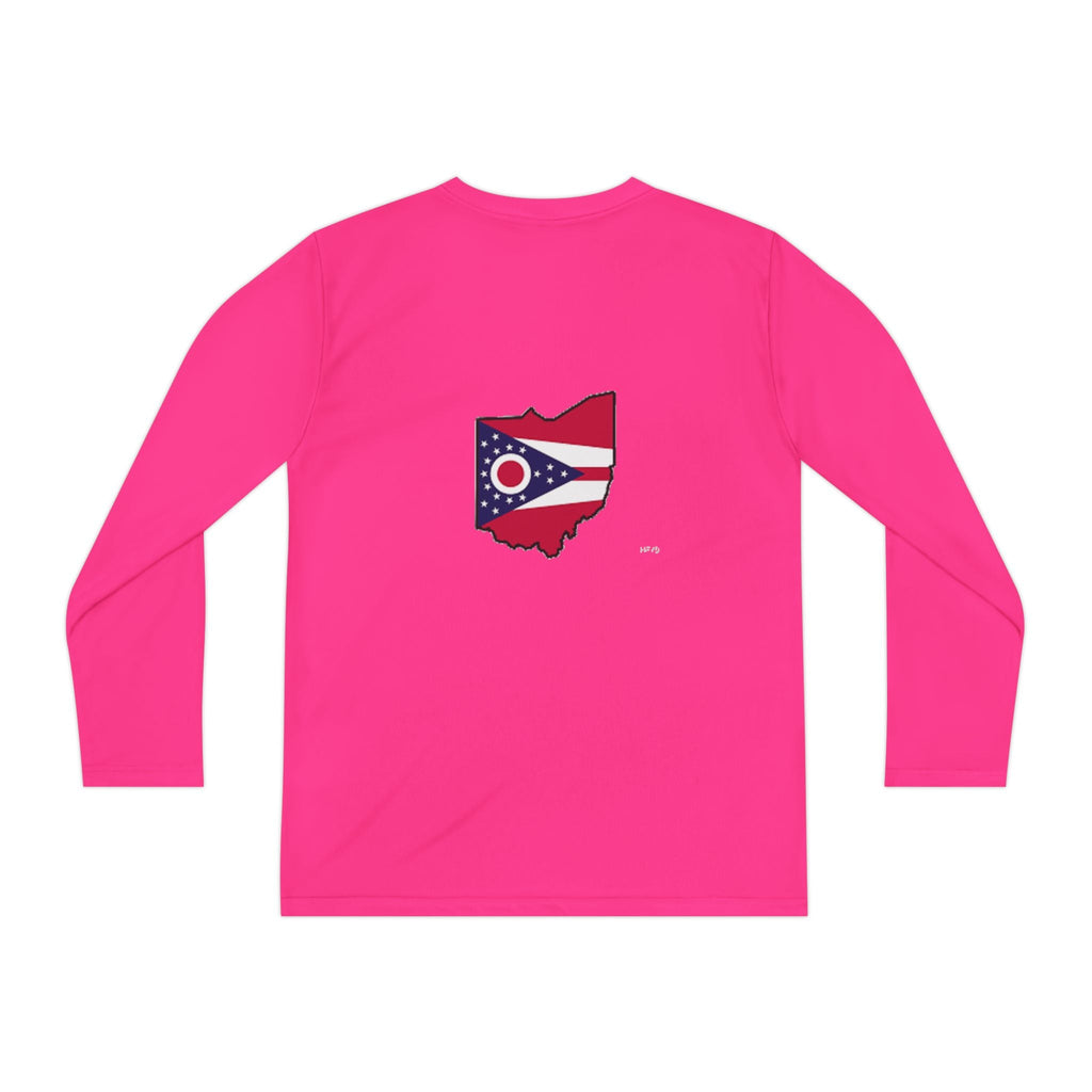 Ohio Flag Youth Long Sleeve Tee — Youngstown Text Graphic - 314 Originals