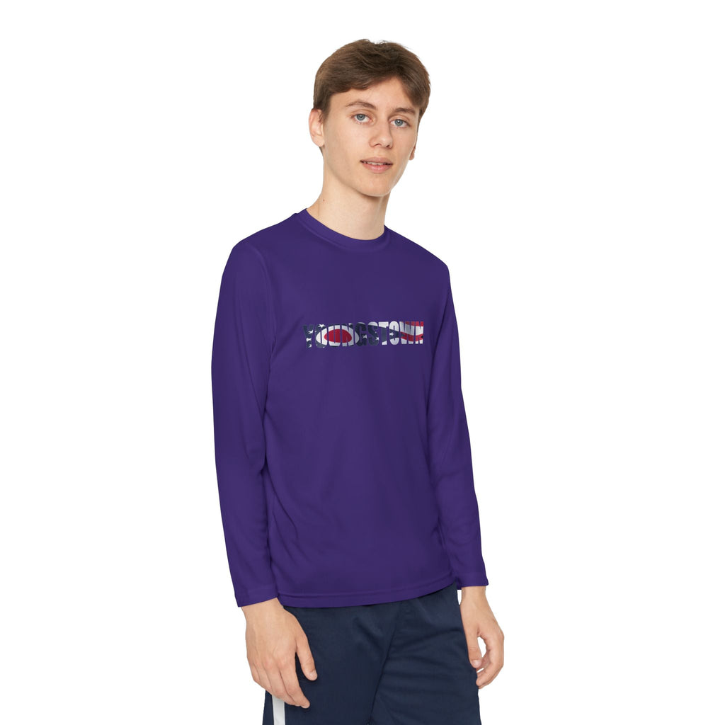Ohio Flag Youth Long Sleeve Tee — Youngstown Text Graphic - 314 Originals
