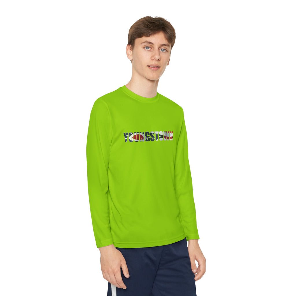 Ohio Flag Youth Long Sleeve Tee — Youngstown Text Graphic - 314 Originals