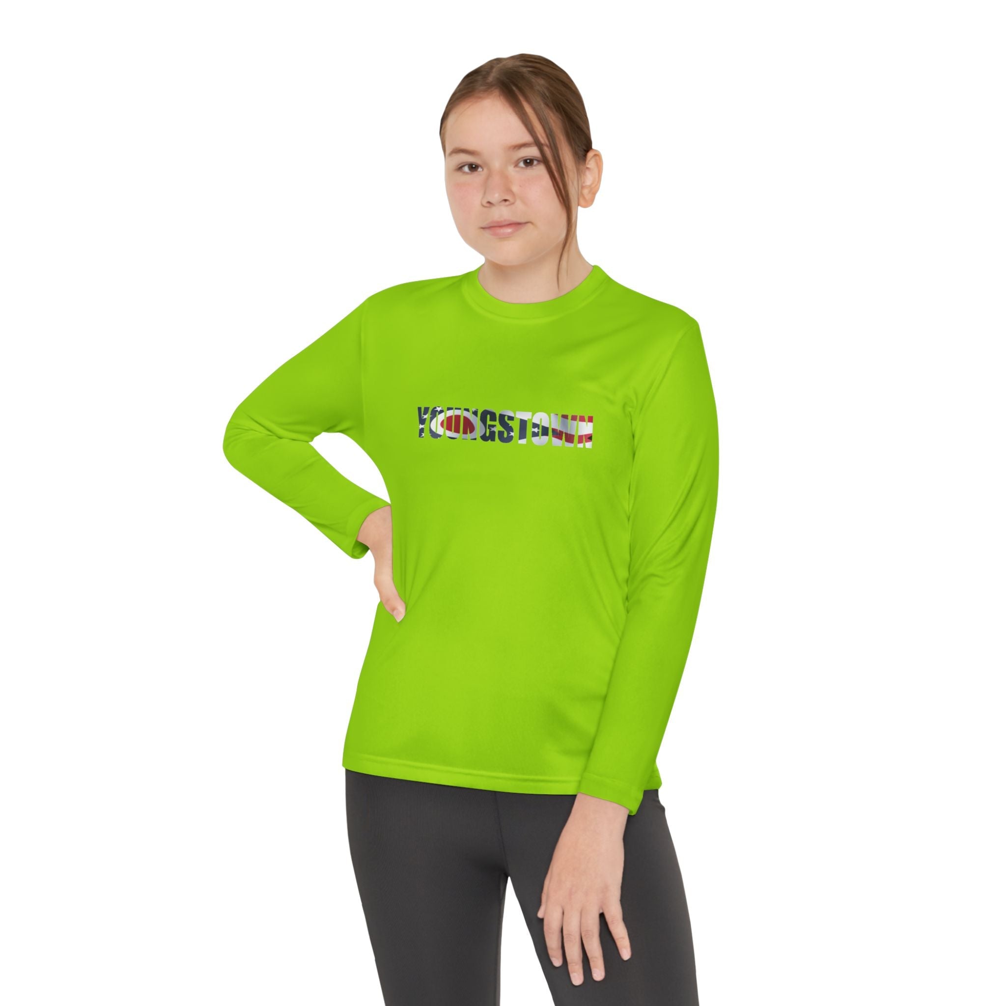 Ohio Flag Youth Long Sleeve Tee — Youngstown Text Graphic - 314 Originals