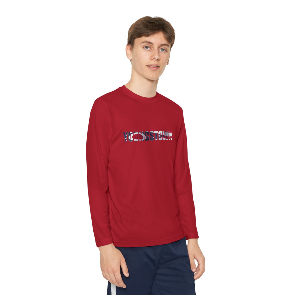 Ohio Flag Youth Long Sleeve Tee — Youngstown Text Graphic - 314 Originals