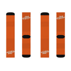 Orange Sublimation Socks with '314 Originals' Script — Athletic Crew Socks - 314 Originals