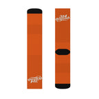 Orange Sublimation Socks with '314 Originals' Script — Athletic Crew Socks - 314 Originals