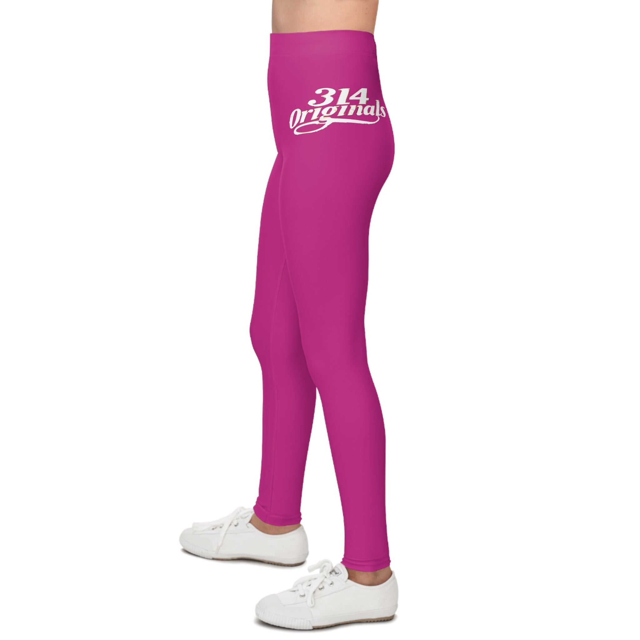Pink 314 Script Kids' Printed Leggings - 314 Originals
