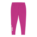 Pink Plus Size Leggings — Subtle Side Script Graphic, Comfortable Everyday Activewear - 314 Originals