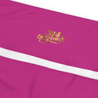 Pink Plus Size Leggings — Subtle Side Script Graphic, Comfortable Everyday Activewear - 314 Originals