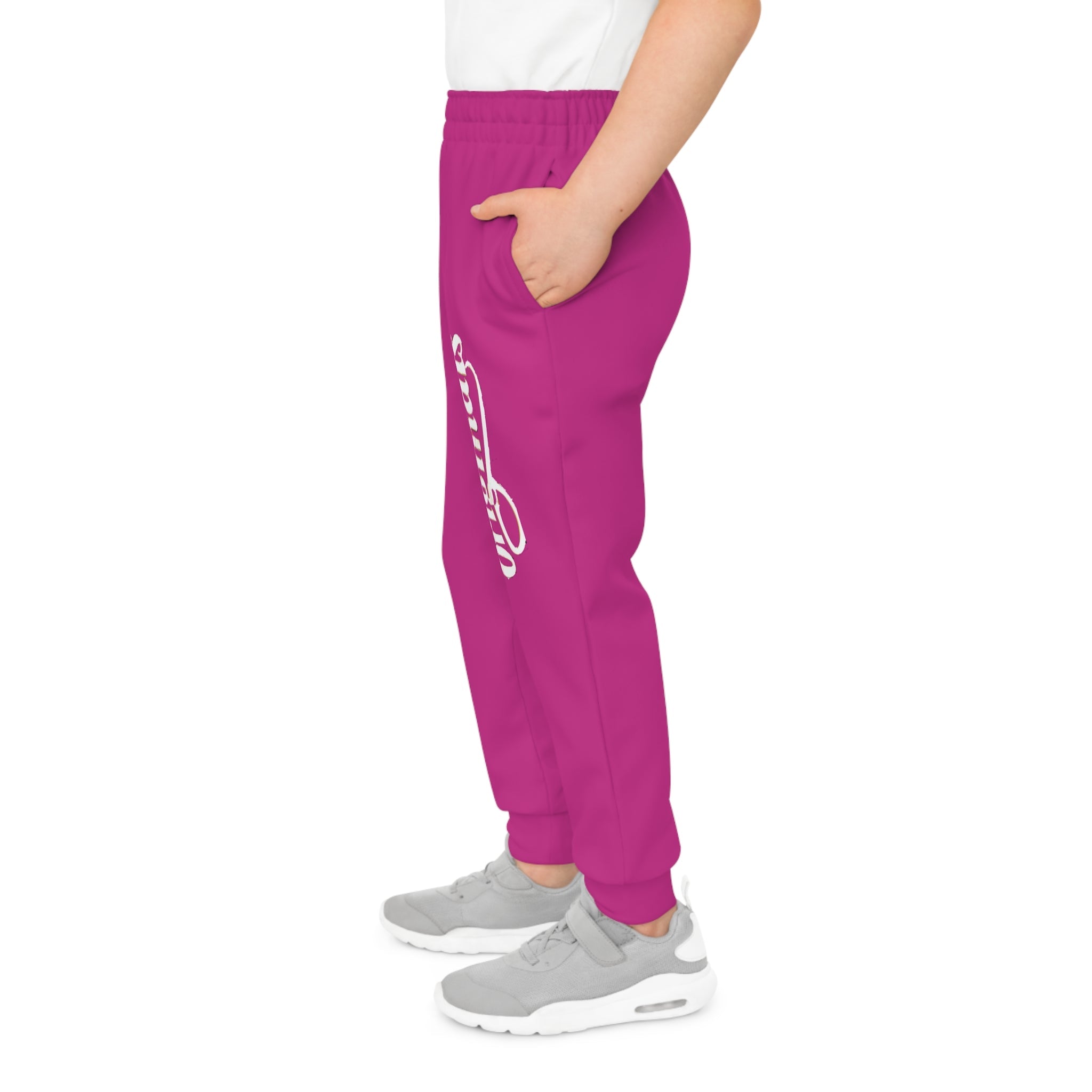 Pink Youth Joggers with 314 Originals Side Graphic — Kids Athletic Sweatpants - 314 Originals