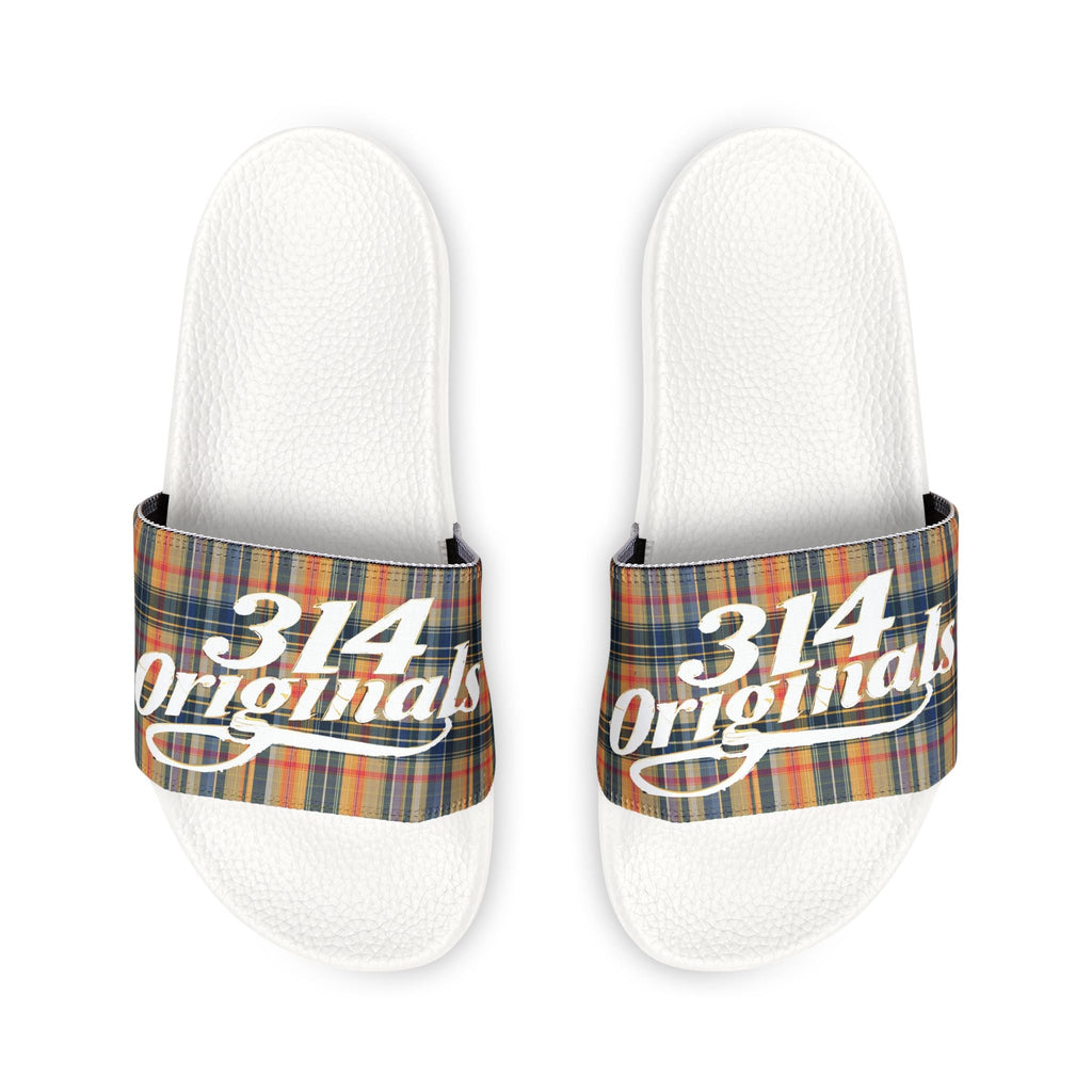 Plaid '314 Originals' Removable-Strap Slide Sandals - 314 Originals