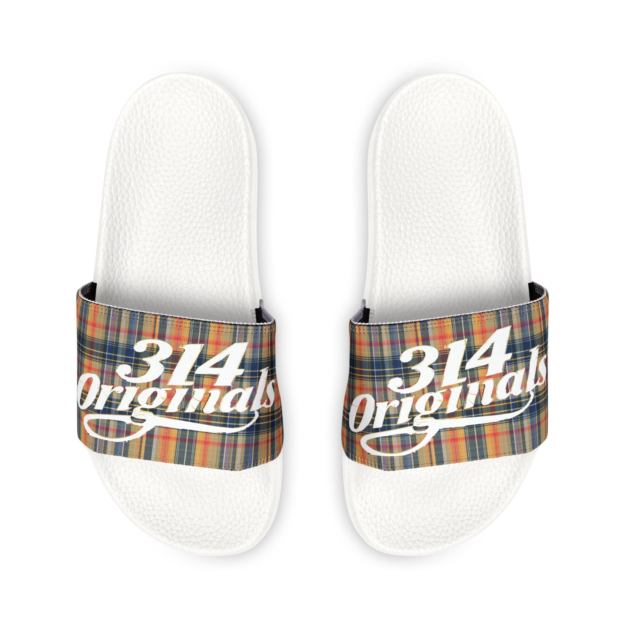 Plaid '314 Originals' Removable-Strap Slide Sandals - 314 Originals