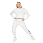 Plus Size Leggings — White High-Waist Leggings with Blue Script '314 Originals' Side Print - 314 Originals