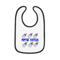 Poppin' Bottles Baby Bib — Cute Bottle Pattern Contrast-Trim Feeding Bib - 314 Originals