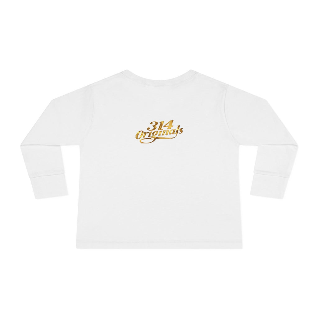 Prince Toddler Long Sleeve Tee — Gold Crown Script - 314 Originals