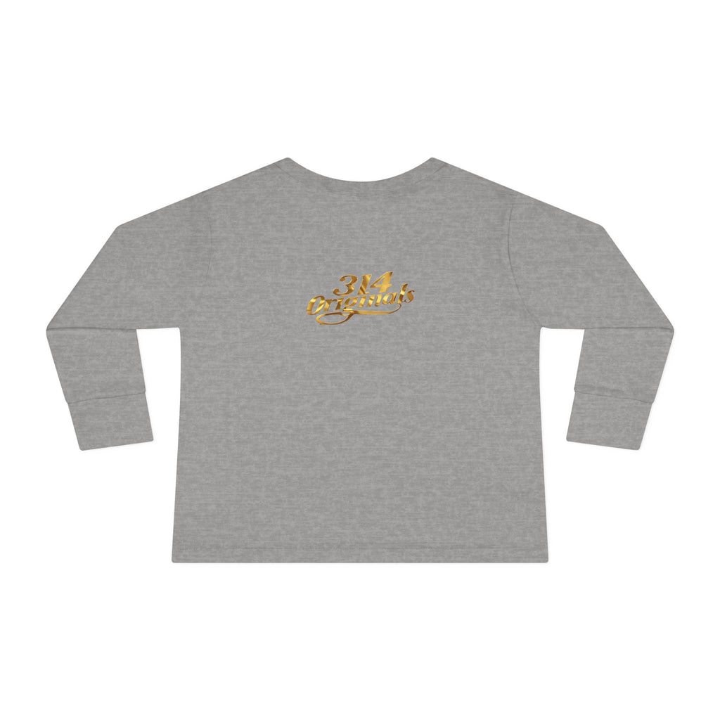 Prince Toddler Long Sleeve Tee — Gold Crown Script - 314 Originals