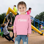 "Princess" Script Top with Gold Crown-Toddler Long Sleeve Tee - 314 Originals