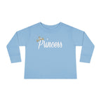 "Princess" Script Top with Gold Crown-Toddler Long Sleeve Tee - 314 Originals