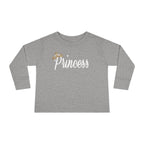 "Princess" Script Top with Gold Crown-Toddler Long Sleeve Tee - 314 Originals