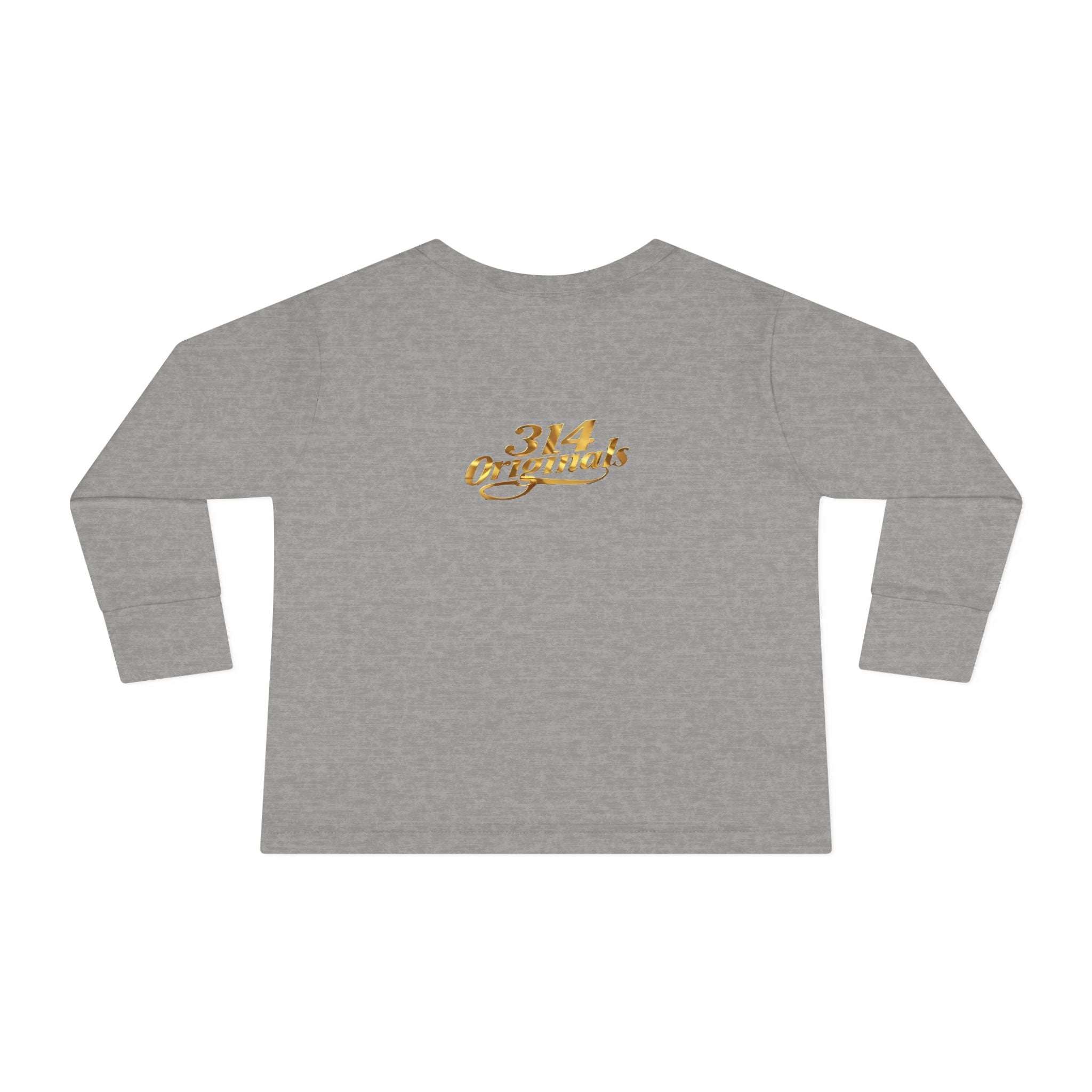 "Princess" Script Top with Gold Crown-Toddler Long Sleeve Tee - 314 Originals
