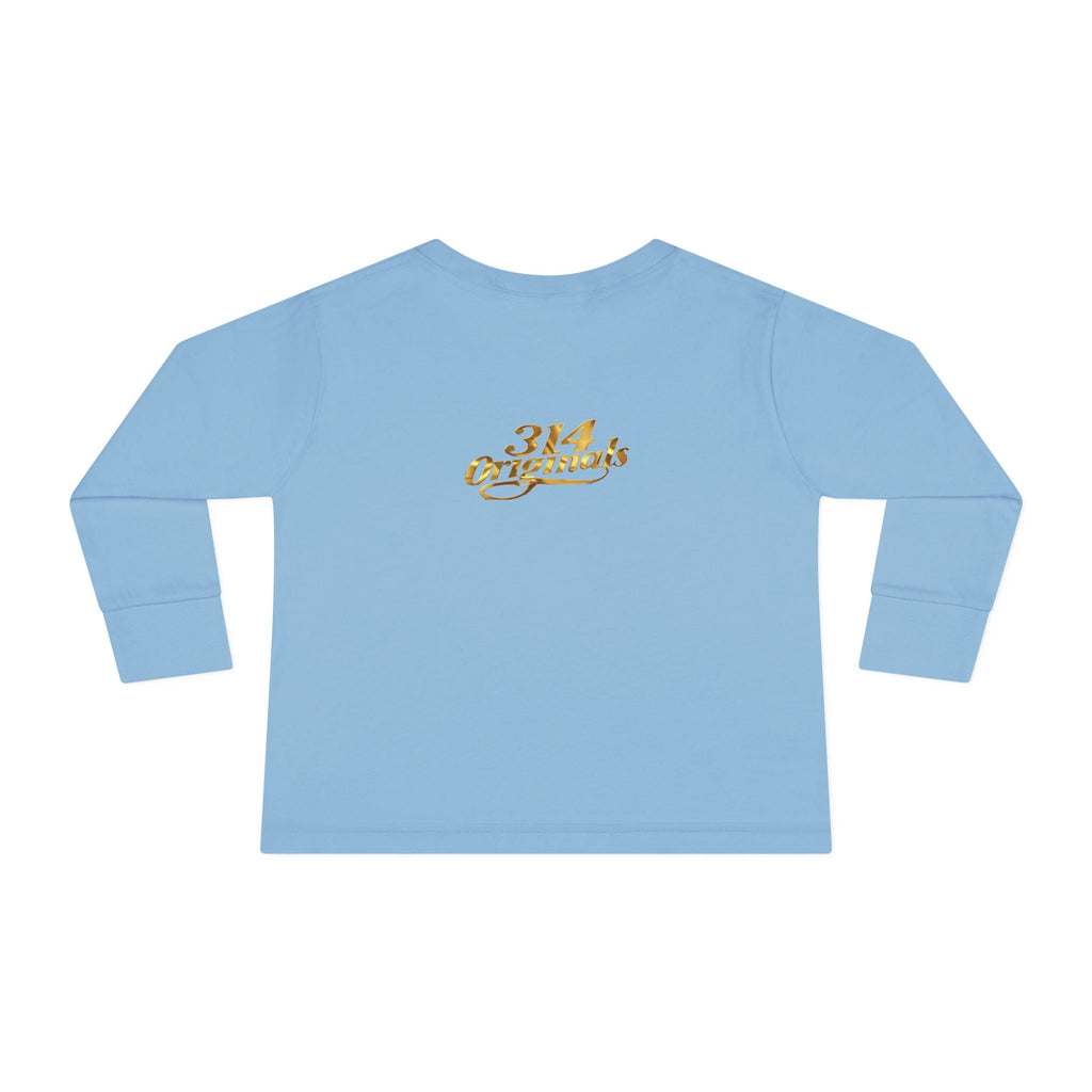 "Princess" Script Top with Gold Crown-Toddler Long Sleeve Tee - 314 Originals