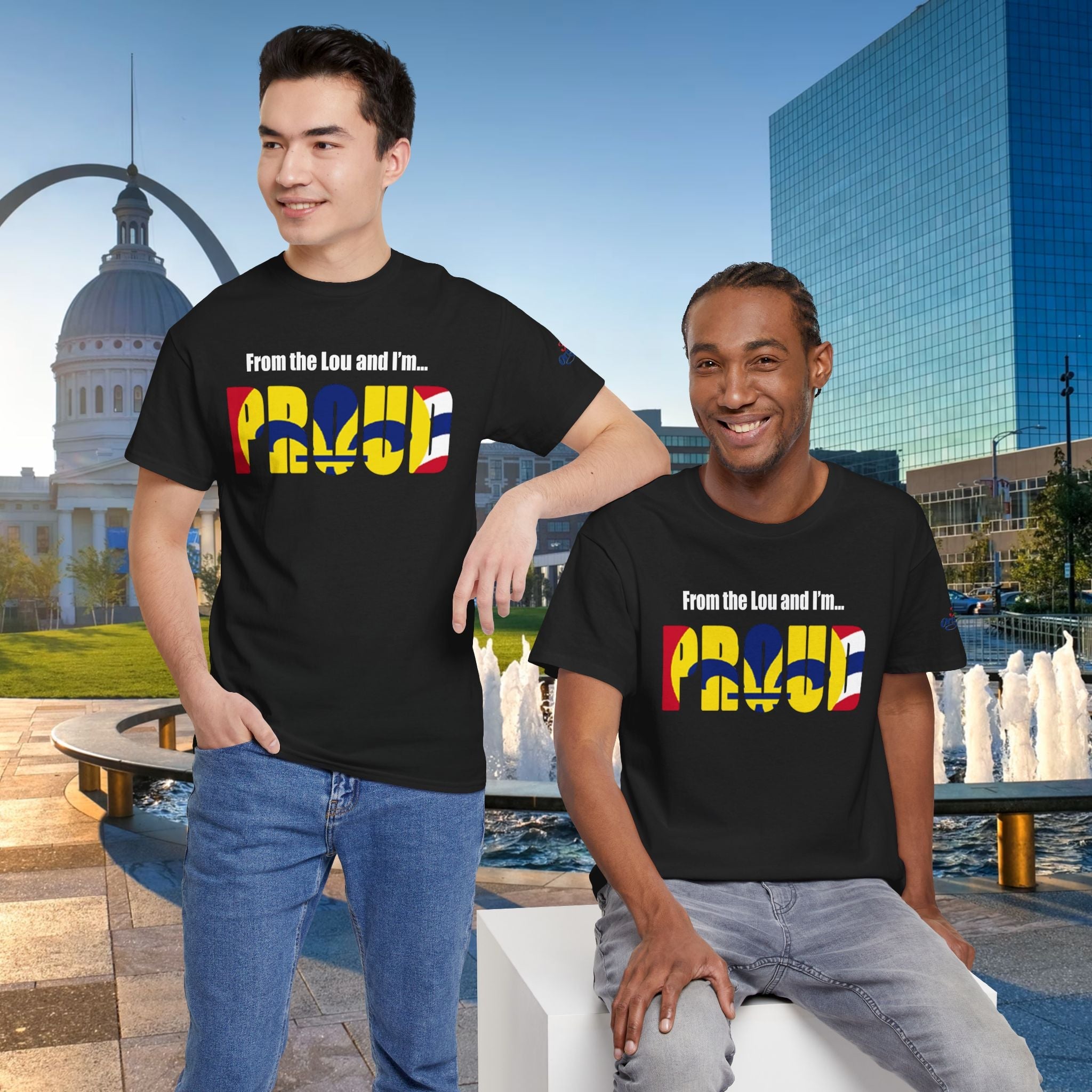 Proud Missouri Flag T-Shirt — "From the Lou and I’m... PROUD" - 314 Originals