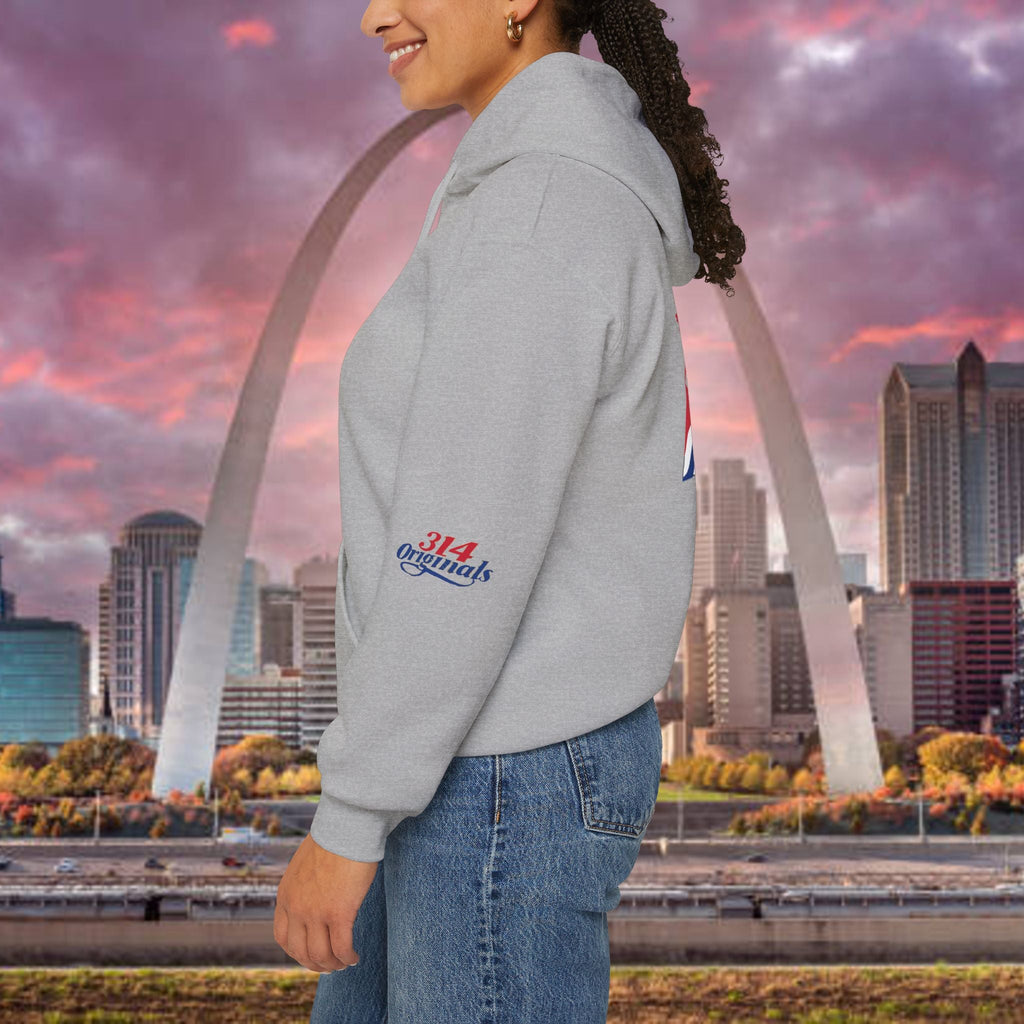 Proud Missouri Fleur-de-lis Hoodie — From the Lou St. Louis Pride Sweatshirt - 314 Originals