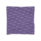 Purple and Silver Logo Scarf — Script Pattern Polyester Scarf - 314 Originals