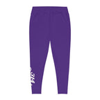 Purple Plus Size Leggings — Subtle Side Script Graphic, Comfortable Everyday Activewear - 314 Originals