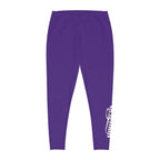 Purple Plus Size Leggings — Subtle Side Script Graphic, Comfortable Everyday Activewear - 314 Originals