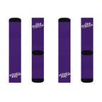 Purple Sublimation Socks with '314 Originals' Script — Athletic Crew Socks - 314 Originals