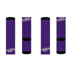 Purple Sublimation Socks with '314 Originals' Script — Athletic Crew Socks - 314 Originals