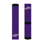 Purple Sublimation Socks with '314 Originals' Script — Athletic Crew Socks - 314 Originals