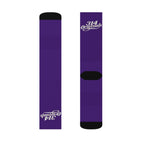 Purple Sublimation Socks with '314 Originals' Script — Athletic Crew Socks - 314 Originals
