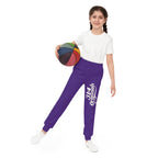 Purple Youth Joggers with 314 Originals Side Graphic — Kids Athletic Sweatpants - 314 Originals