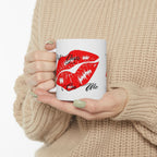 "Put Your Lips On Me" Ceramic Mug – Red Lip Print Coffee Cup (11oz & 15oz) - 314 Originals